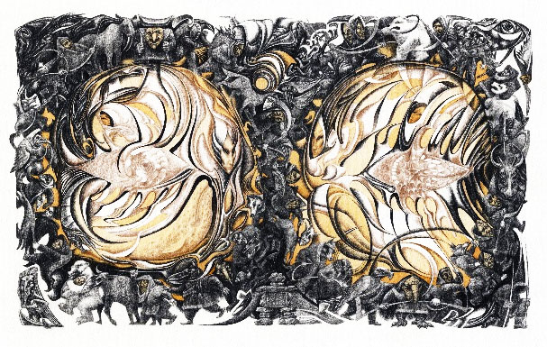 «Нескінченний парад життя». 2000. Папір, олівець